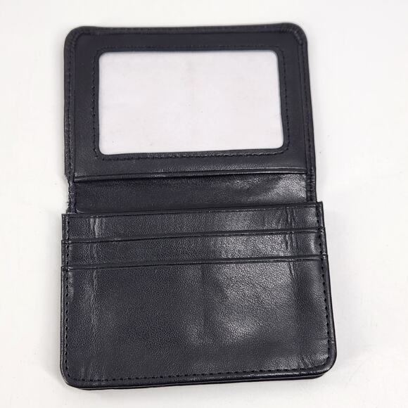 Samsonite Bi-Fold Leather Business Card Holder Wallet Mens Black Small - Picture 3 of 6